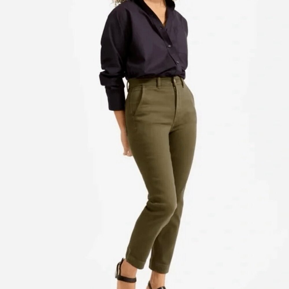 Everlane Slim Leg Crop 2 Lunar Green